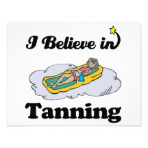 i believe in tanning custom invitations
