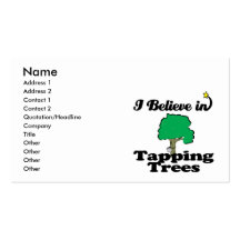i believe in tapping trees business cards