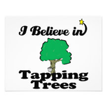 i believe in tapping trees custom invitations