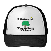i believe in tapping trees trucker hat