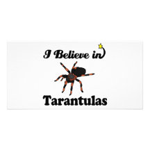 i believe in tarantulas personalized photo card