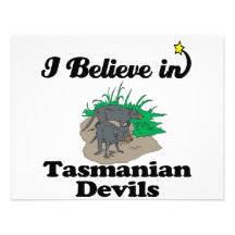 i believe in tasmanian devils personalized invites