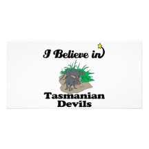 i believe in tasmanian devils photo greeting card