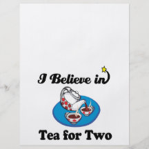 i believe in tea for two personalized flyer