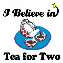 i believe in tea for two photo cut outs
