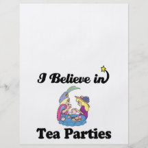 i believe in tea parties flyer design