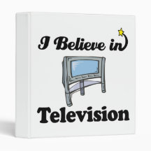 i believe in television 3 ring binder