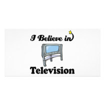 i believe in television picture card