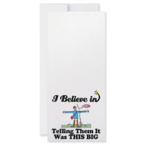 i believe in telling it was this big fish personalized rack card