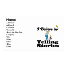 i believe in telling stories business cards