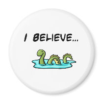 I Believe in the Loch Ness Monster Refrigerator Magnets