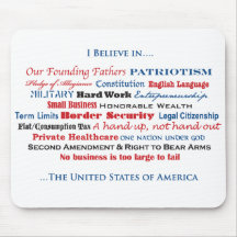 I Believe in the United States Mousepads