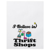 i believe in thrift shops flyer
