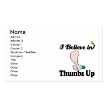 i believe in thumbs up business card