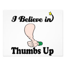 i believe in thumbs up personalized invites