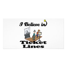 i believe in ticket lines photo card template