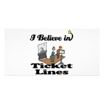 i believe in ticket lines photo card template