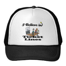 i believe in ticket lines trucker hats