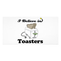i believe in toasters photo greeting card