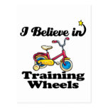 i believe in training wheels post cards