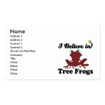 i believe in tree frogs business card template