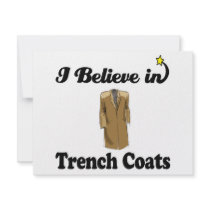 i believe in trench coats custom invites