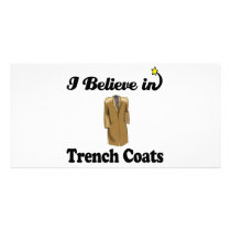 i believe in trench coats customized photo card