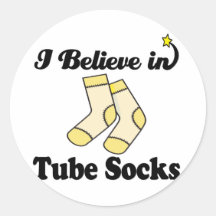 i believe in tube socks sticker