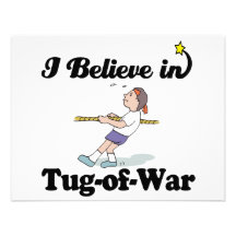 i believe in tug of war personalized invitations