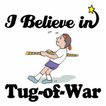 i believe in tug of war photo cutout