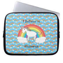 I believe in unicorns laptop sleeves