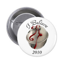 I Believe Reindeer Bell Button