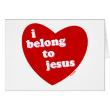 I belong to Jesus heart design Cards