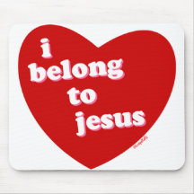 I belong to Jesus heart design Mousepad