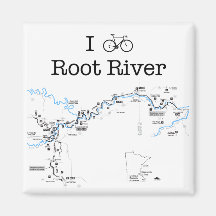 I Bike Root River Fridge Magnet