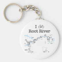 I Bike Root River Key Chain