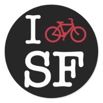 I bike SF (custom SF biking) Sticker