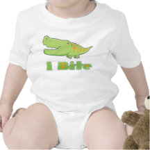 I Bite Gator Baby Bodysuits