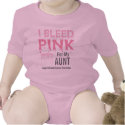 I Bleed Pink For My Aunt Breast Cancer Awareness t-shirts