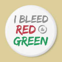 I Bleed Red and Green For Christmas magnets