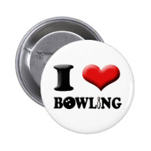 I bouton de bowling de coeur badge avec épingle
