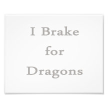 I brake for dragons grey photo
