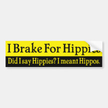 I Brake For Hippies Bumper Stickers