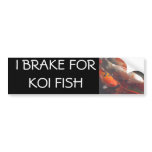 I BRAKE FOR KOI FISH BUMPER STICKER