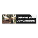 I BRAKE FOR LONGHORNS bumper stickers