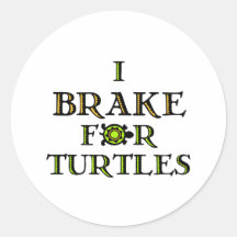 I Brake For Turtles 1 Sticker
