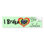 I Brake for Yard Sales bumper stickers