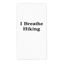 I Breathe Hiking Shipping Label