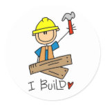 I Build Stick Figure Carpenter Tshirts Stickers