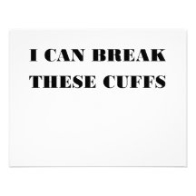 I CAN BREAK THESE CUFFS PERSONALIZED INVITATIONS